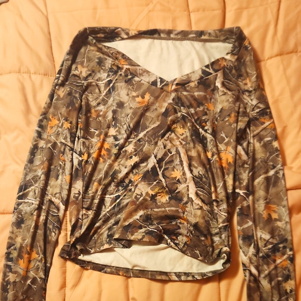 Camouflage Long Sleeve Women's Top